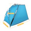 Fiberglass Pole Oxford Cloth Quick-Open Free Ride Beach Tent Blue