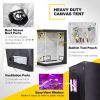 iPower 48"x24"x60" Grow Tent with Observation Window and Removable Floor Tray; Tool Bag for Indoor; 24" x 48" x 60"; Black/Silver