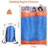 2 or 3 People Sleeping Bag for Adult Kids Lightweight Water Resistant Cotton Liner Cold Warm Weather Indoor Outdoor Use 3 Season with Sack for Spri